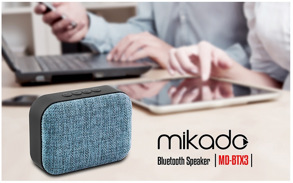Mikado MD-BTX3 Gri Bluetooth Speaker - 3D Stereo Ses Görüşme İçin Dahili Mikrofon